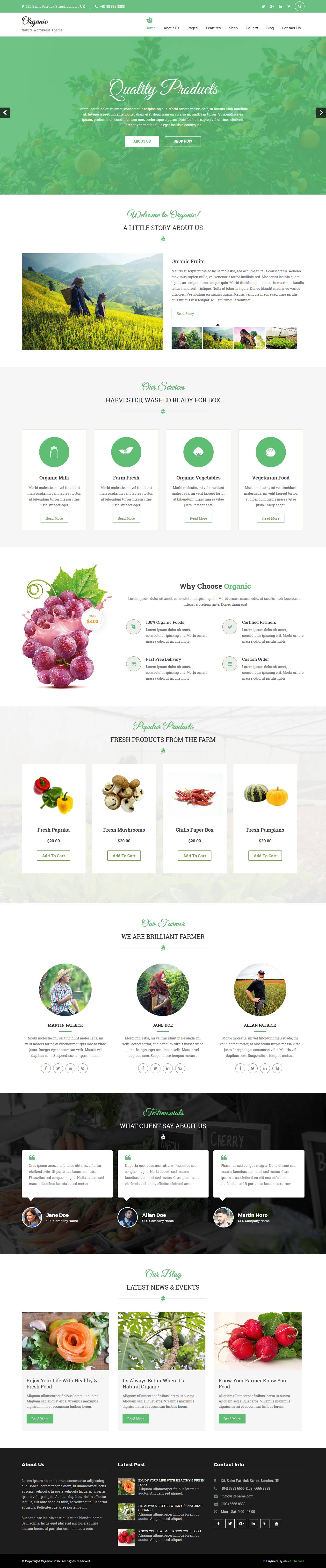 nature WordPress theme