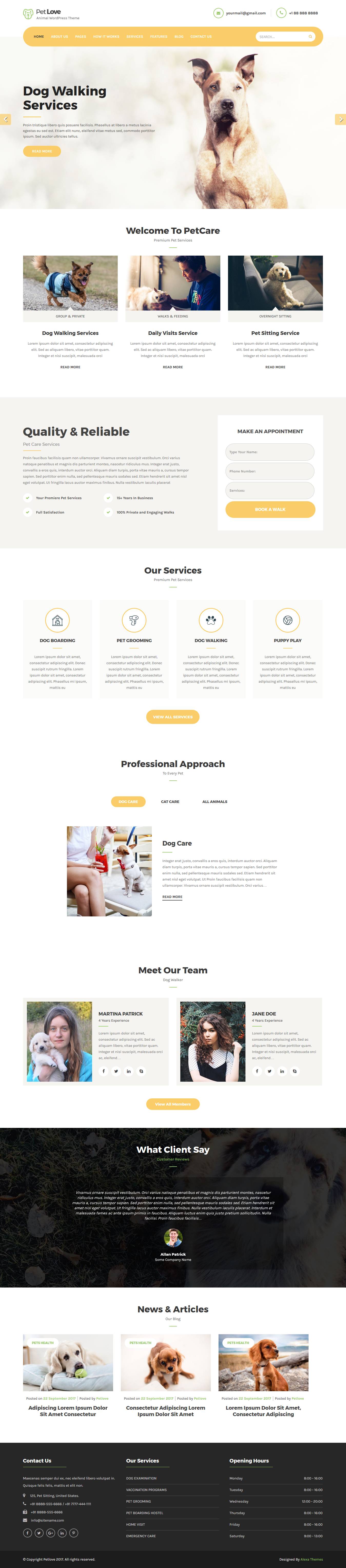 Petcare WordPress Theme