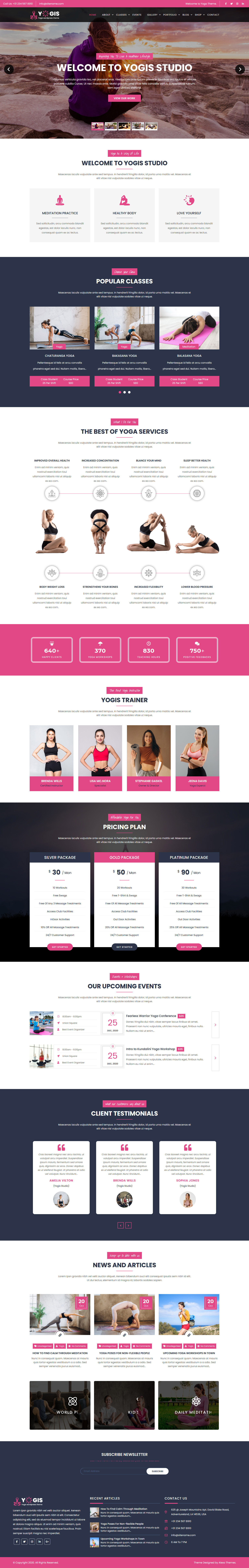 Yogis WordPress Theme