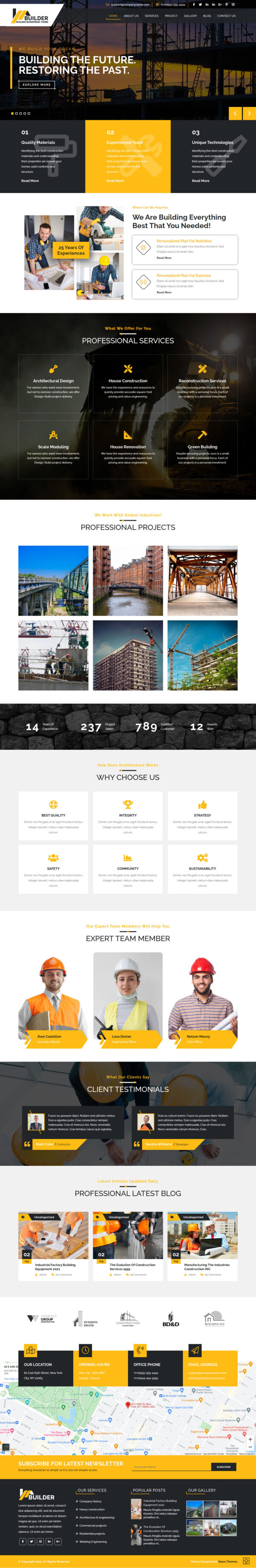Builder WordPress theme made for constructions companies.