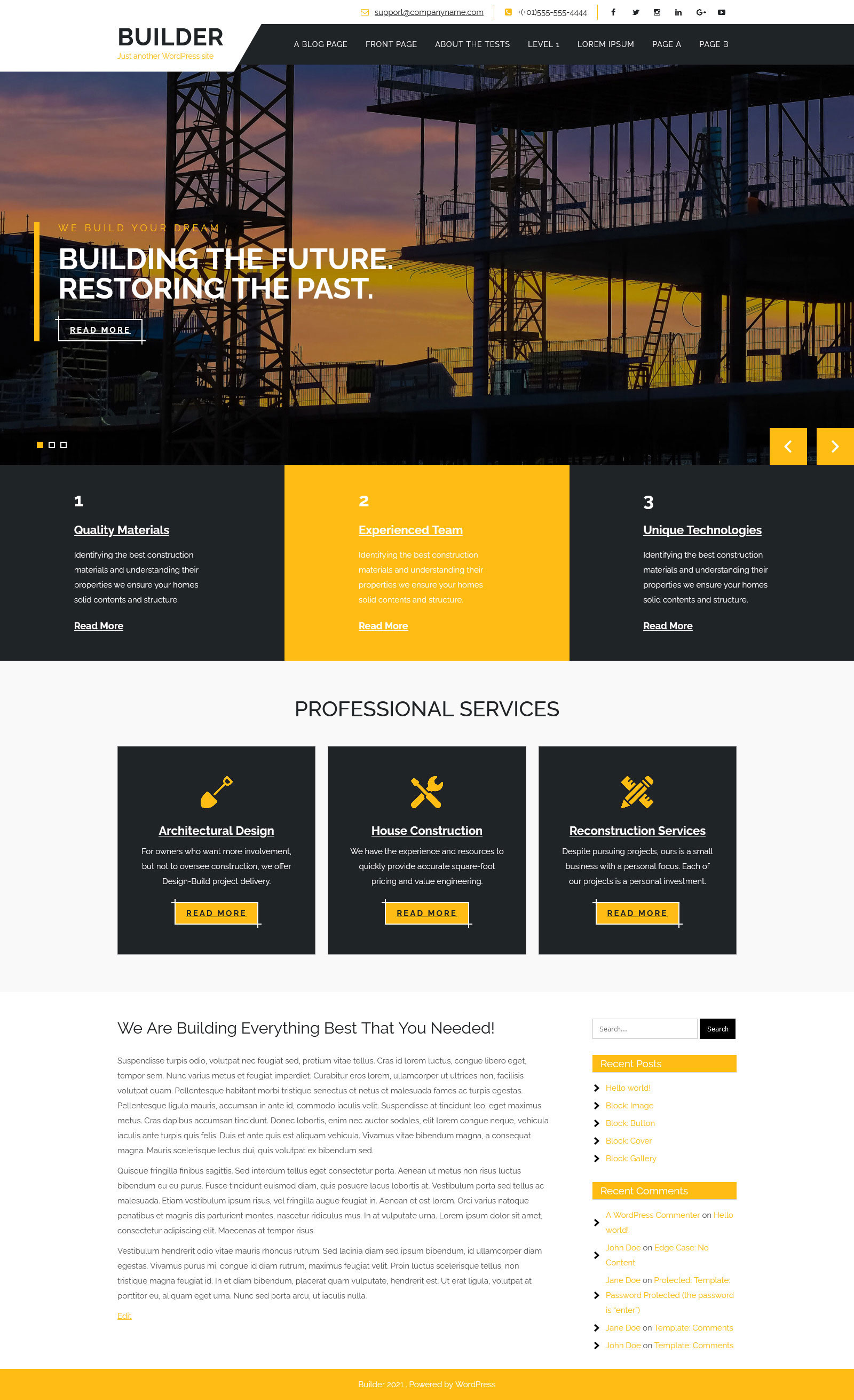 Builders Lite WordPress theme