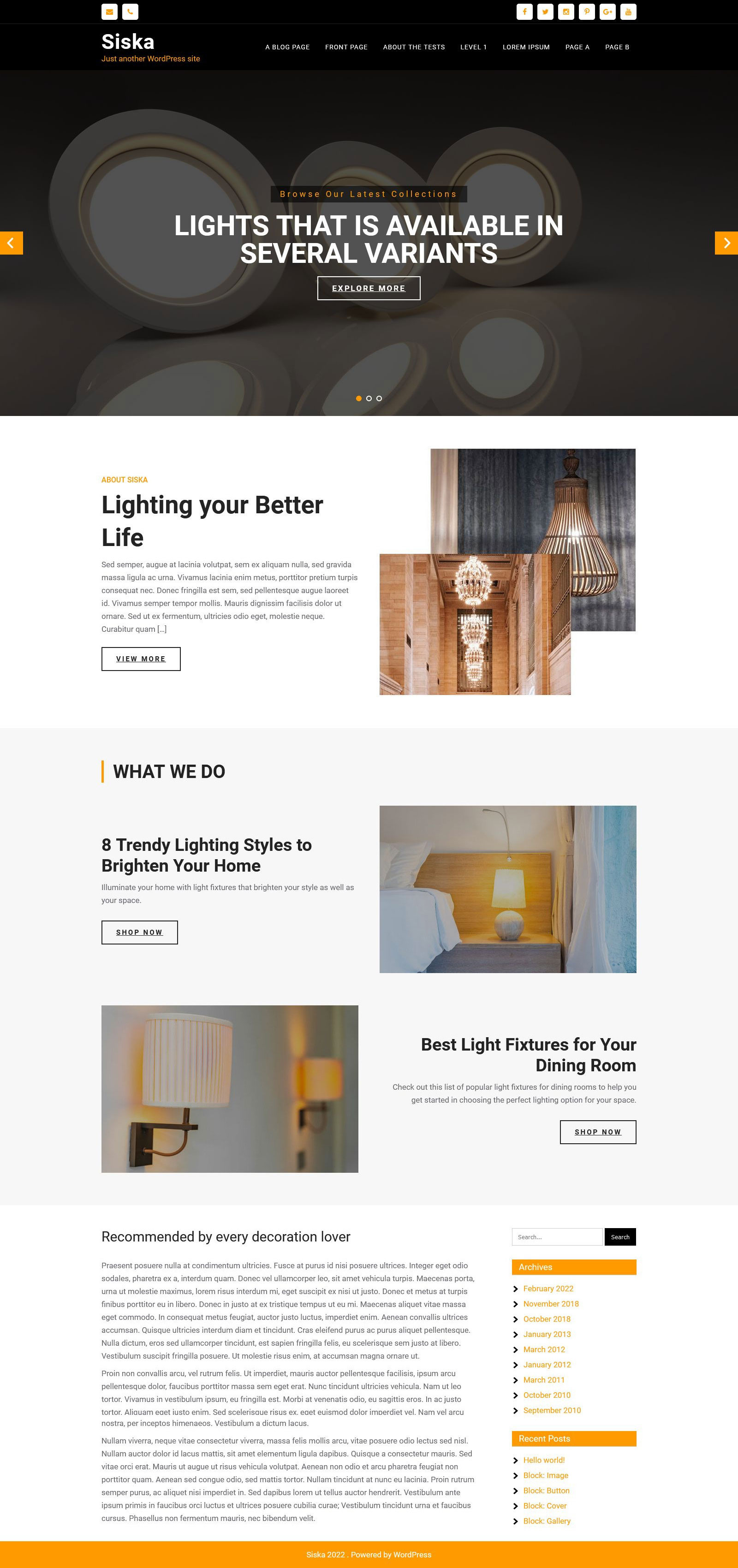 Free LED Lights WordPress Theme