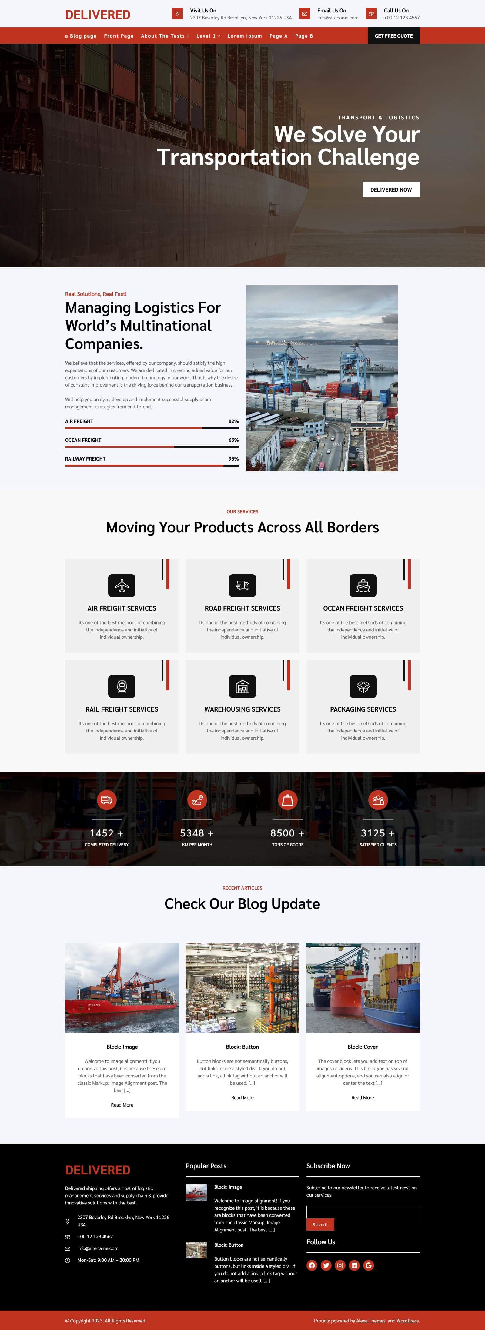 delivered-is-a-free-full-site-editing-wordpress-theme-for-transportation