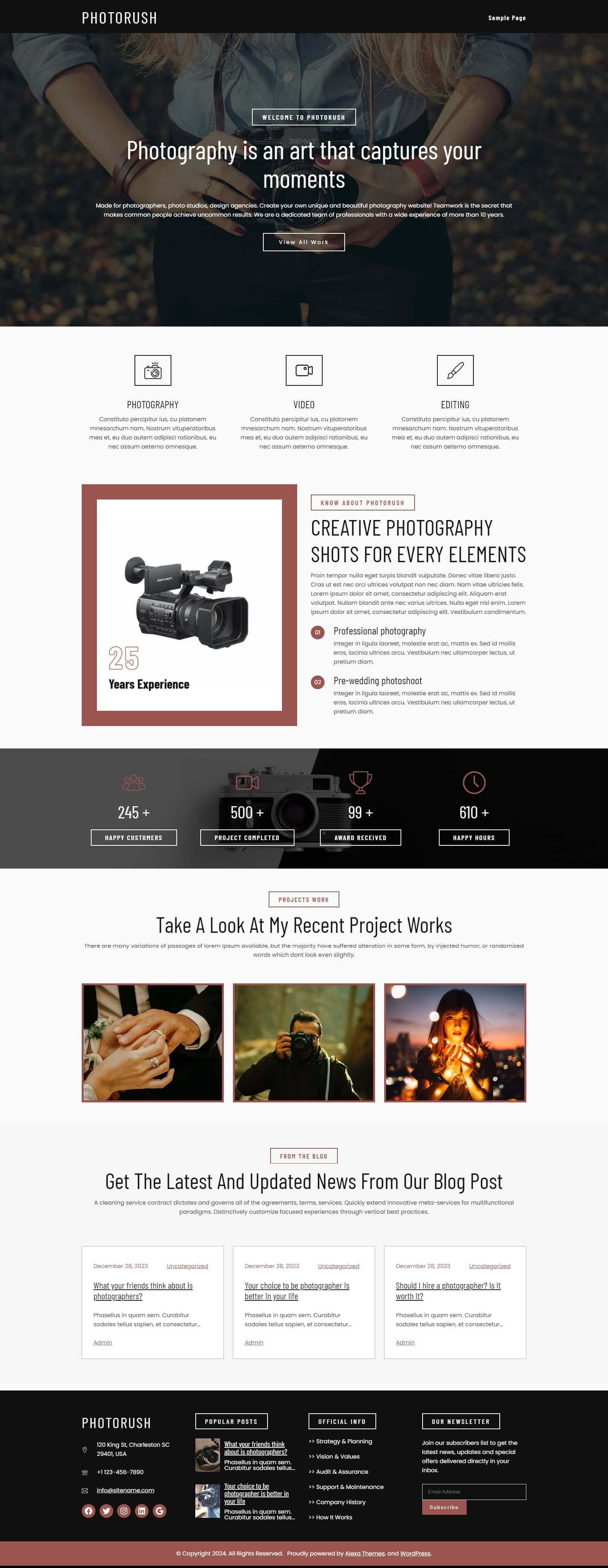 Free Photorush WordPress Theme